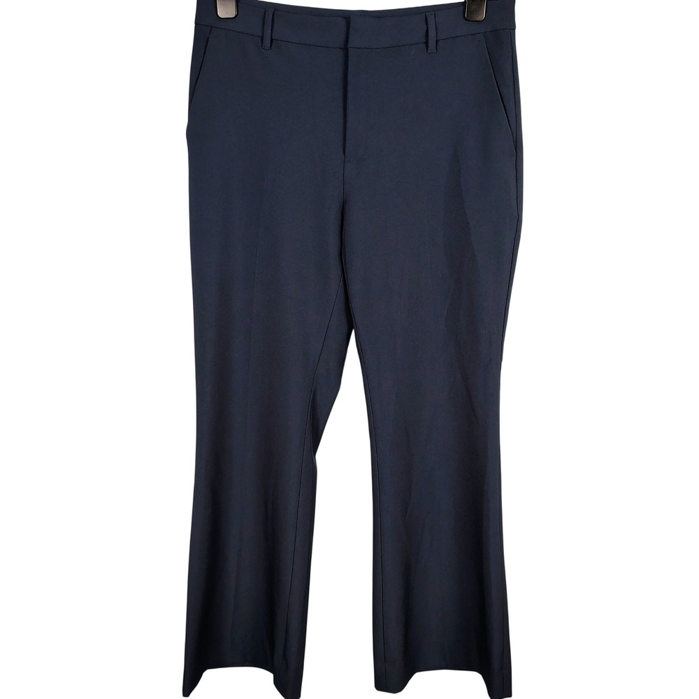 Banana Republic Womens SZ 10 Petite Sculpted Stretch Trousers Navy Blue Classic